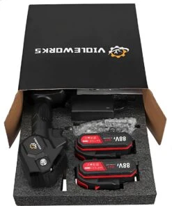 Violeworks® Accu Kettingzaag - Snoeizaag - Mini Kettingzaag - Handkettingzaag - Ook Voor Makita - Elektrische Kettingzaag - Elektrische Snoeischaar - Op Batterij - 2900 MAh - 1080W - 88V -Tuin- En Buitenwinkels 1000x1200 3