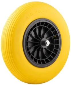 Merkloos Kruiwagenwiel Anti Lek - 4.80/4.00-8 - Massief PU Band - Lekvrij Wiel Met 130mm As - Kruiwagenband 4.80/400 Voor Kruiwagen -Tuin- En Buitenwinkels 1007x1200