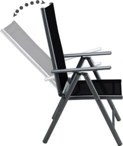 Tuinset 4 + 1 Klapstoelen Tuintafel – Aluminium 80x80cm - Grijs -Tuin- En Buitenwinkels 1015x1200 1