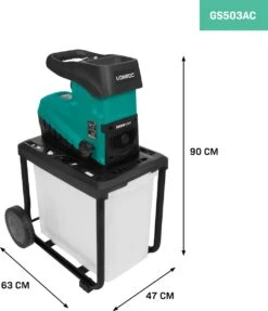 VONROC Stille Hakselaar/Shredder 2800W – Voor Takken Tot Ø45mm – Incl. 60L Opvangbak & Duwstok -Tuin- En Buitenwinkels 1034x1200 1