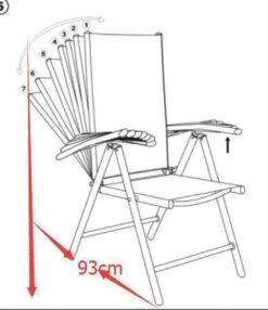 Tuinstoel Standenstoel Aluminium Antraciet 7 Standen Per 2 Stuks -Tuin- En Buitenwinkels 1038x1200