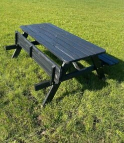 Goedkopepicknicktafels.nl | Zwarte XL Picknicktafel | Tuintafel 6 Persoons | Zwart Gespoten Gedroogd Grenen Hout! -Tuin- En Buitenwinkels 1045x1200 1