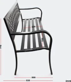 Tuinbank - Marijke -Tuinbankje - Tuinbank Metaal - Tuinbank Hout - Weersbestendig - 126 X 53 X 77 Cm 11 Tuinbank - Marijke -Tuinbankje - Tuinbank Metaal - Tuinbank Hout - Weersbestendig - 126 X 53 X 77 Cm -Tuin- En Buitenwinkels 1045x1200