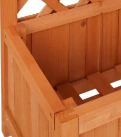 Relaxdays Plantenbak Met Klimrek - Bloembak Trellis - Rankhulp Hout - Voor Klimplanten -Tuin- En Buitenwinkels 1063x1200 4