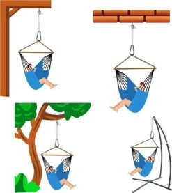 Metalen Ophangset Tot 160kg - Massieve Bevestiging Set Voor Hangstoel Hangmat - Plafond Wand Montage -Tuin- En Buitenwinkels 1071x1200