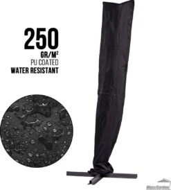 MaxxGarden Parasolhoes - Afdekhoes Voor Zweefparasol - Beschermhoes - 200-400 Cm - Met Rits En Trekkoord - Zwart -Tuin- En Buitenwinkels 1081x1200