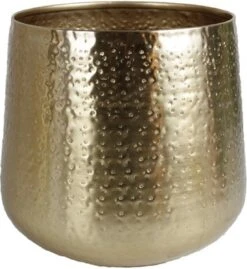 Merkloos Gina Da - Karakter - Bloempot - Goudkleurig - Rond Ø20cm