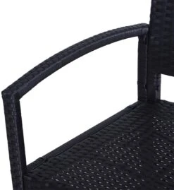 Outsunny Polyrotan Tuinbank 2-zits Parkbank Bank Staal Zwart 867-022 -Tuin- En Buitenwinkels 1102x1200