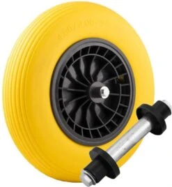 Merkloos Kruiwagenwiel Anti Lek - 4.80/4.00-8 - Massief PU Band - Lekvrij Wiel Met 130mm As - Kruiwagenband 4.80/400 Voor Kruiwagen -Tuin- En Buitenwinkels 1105x1200 3