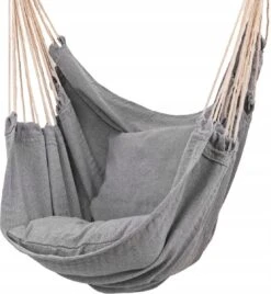 RENALUX Hangstoel Buiten En Binnen - Hangstoel Voor Binnen - Hangstoel Zonder Standaard - Hangstoel Cocoon - Gratis 2 Zachte Kussens - 150 KG - Grijs -Tuin- En Buitenwinkels 1107x1200