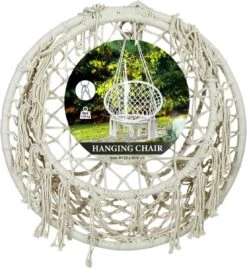 Macramé Hangstoel Beige - Beige Hangstoel - Hangstoel Touw - Hangstoel - Tot 110KG - Eenpersoons Hangstoel - Hang Stoel 1 Persoon - Hangstoel Voor Binnen - Hangstoel Zonder Standaard - Hangstoel Buiten -Tuin- En Buitenwinkels 1108x1200