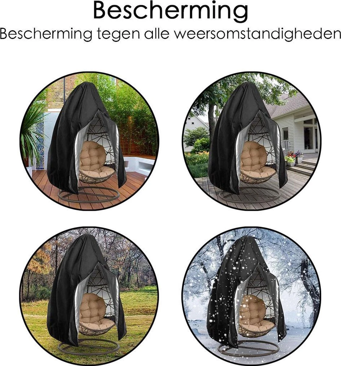 Beschermhoes Hangstoel Egg - Waterproof - Universeel Model - Hoes Van Egg Chair - Waterdichte Beschermer Voor Egg Stoel Met Standaard 6 Beschermhoes Hangstoel Egg - Waterproof - Universeel Model - Hoes Van Egg Chair - Waterdichte Beschermer Voor Egg Stoel Met Standaard - Afbeelding 6