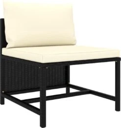 VidaXL 4-delige Loungeset Met Kussens Poly Rattan Zwart -Tuin- En Buitenwinkels 1126x1200
