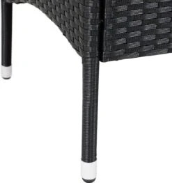 Casaria Tuinbank Polyrattan – 2 Zitter Incl. Tafel & Kussens – Zwart -Tuin- En Buitenwinkels 1128x1200