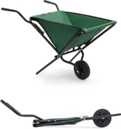 Relaxdays Kruiwagen Opvouwbaar - Inklapbare Tuinwagen - Vouwkruiwagen - Groen - 50 L -Tuin- En Buitenwinkels 1133x1200