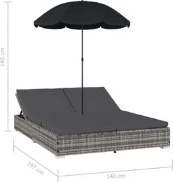Prolenta Premium - Loungebed Met Parasol Poly Rattan Grijs 17 Prolenta Premium - Loungebed Met Parasol Poly Rattan Grijs -Tuin- En Buitenwinkels 1139x1200 2