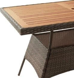 Teamson Home 5-Delig Diningset - Tuinset - Tuinmeubelen - Tafel En 4 Stoelen - Voor Maximaal 4 Personen - Massief Houten Tafelblad - Bruin - 244 X 132 X 84 (cm) -Tuin- En Buitenwinkels 1145x1200 2