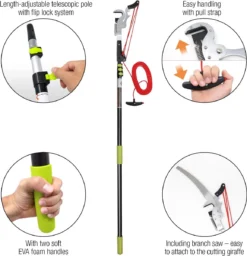 Iceberk Snoeischaar + Snoeizaag (1,45 - 3,70 M) - Telescopische Snoeischaar Voor Het Snoeien Van Bomen En Dichte Struiken Zonder Ladder -Tuin- En Buitenwinkels 1157x1200 1