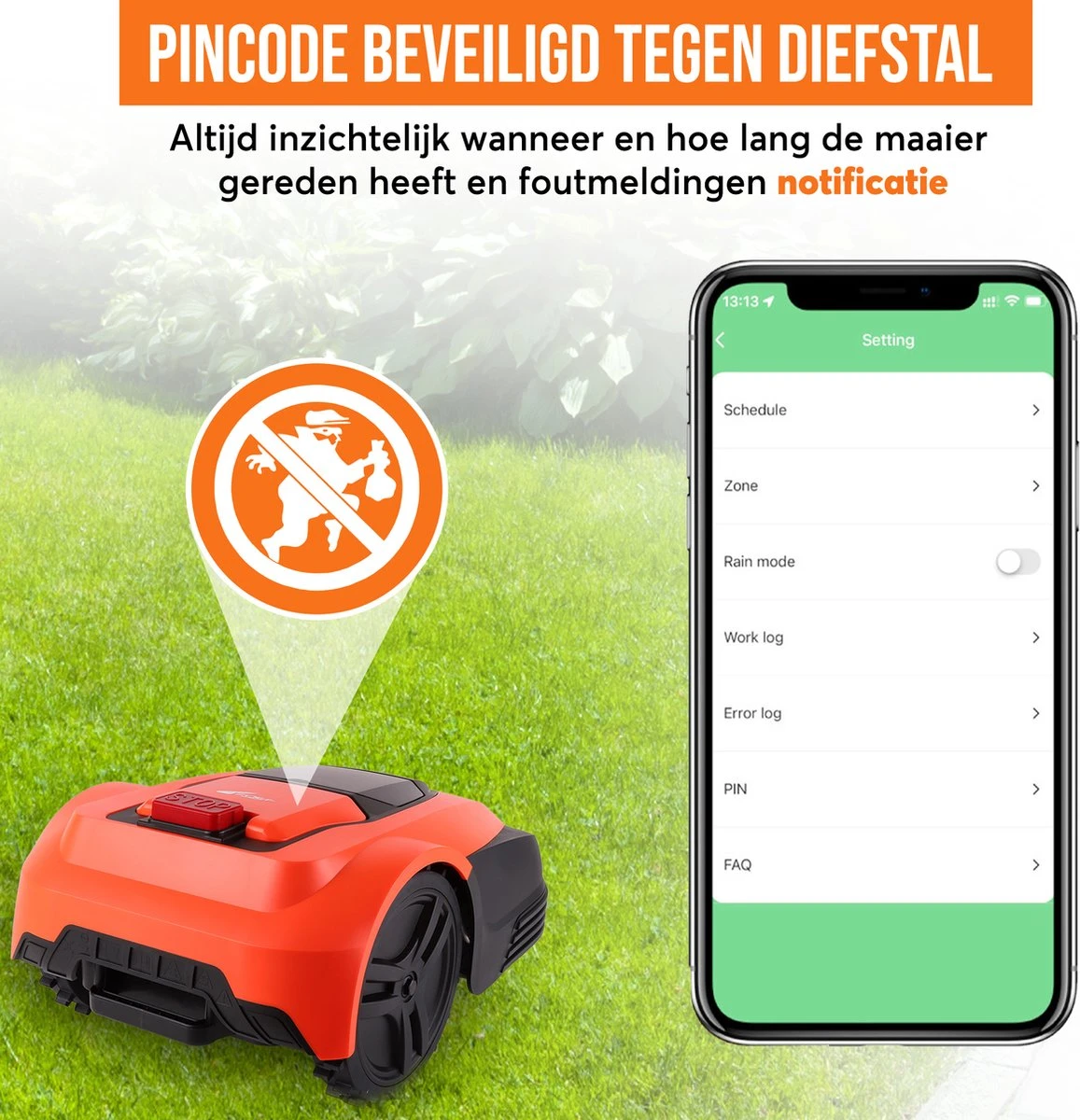 Zoef Robot Robotmaaier Dirk Met APP <600 M2 5 Zoef Robot Robotmaaier Dirk Met APP <600 M2 - Afbeelding 5