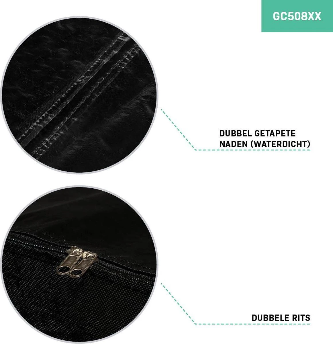 VONROC Premium Opbergtas Voor Tuinstoel/tuinset Kussens XL – 200x75x60cm – Voor 6 Tot 8 Kussens 3 VONROC Premium Opbergtas Voor Tuinstoel/tuinset Kussens XL – 200x75x60cm – Voor 6 Tot 8 Kussens - Afbeelding 3