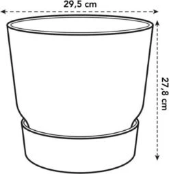 Elho Greenville Rond 30 - Grote Bloempot Voor Buiten - Gemaakt Van Gereycled Plastic - Ø 29.5 X H 27.8 Cm - Blad Groen -Tuin- En Buitenwinkels 1168x1200 5