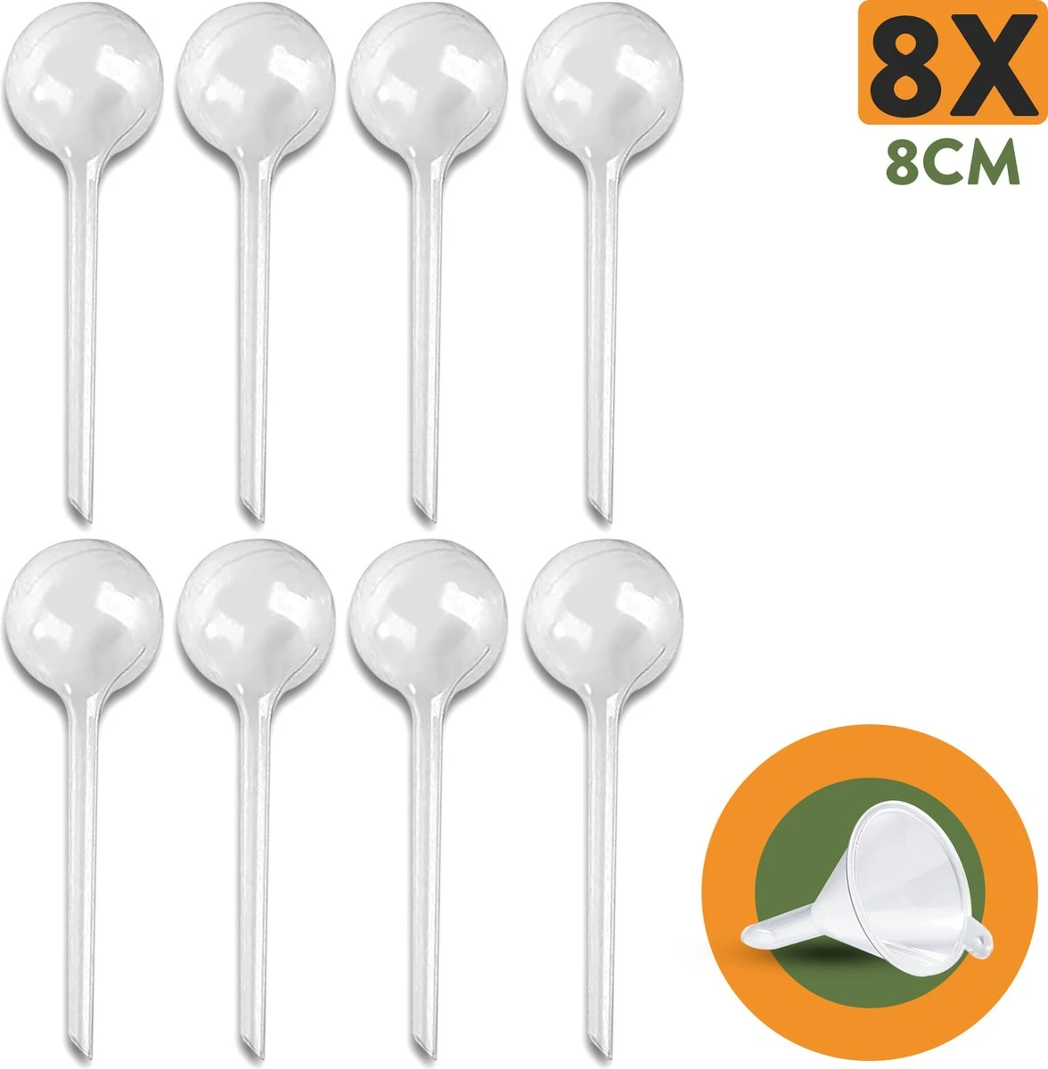 STFF & Co® Waterdruppelaar Voor Planten – Irrigatiesysteem Automatisch Watergeefsysteem – Waterbollen Voor Planten – Bewateringssysteem – 8 Stuks - 8cm 1 STFF & Co® Waterdruppelaar Voor Planten – Irrigatiesysteem Automatisch Watergeefsysteem – Waterbollen Voor Planten – Bewateringssysteem – 8 Stuks - 8cm