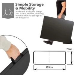 MaxxGarden Vouwtafel - Zwart - Rotanlook - 180x75x74 Cm -Tuin- En Buitenwinkels 1180x1200 1