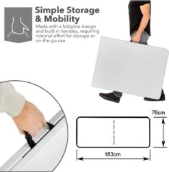 MaxxGarden Vouwtafel - Opvouwbare Kampeer Tafel - Tuin - Camping - Binnen - Weersbestendig - 180 X 74 X 74cm- Wit -Tuin- En Buitenwinkels 1180x1200 2