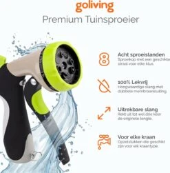 Goliving Tuinslang Flexibel - 30 Meter - Uitrekbare Tuinslang Sproeier - Tuinsproeier - Zwart - Acht Standen - Met Opbergtas -Tuin- En Buitenwinkels 1180x1200 7