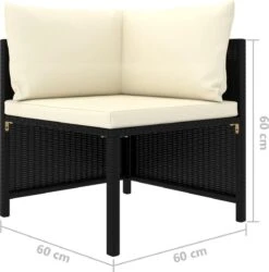 VidaXL 4-delige Loungeset Met Kussens Poly Rattan Zwart -Tuin- En Buitenwinkels 1184x1200 1