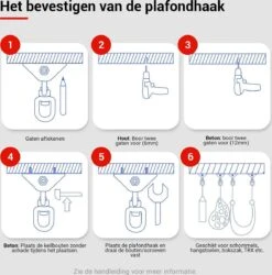 Ophangsysteem - Plafondhaak RVS - Ophanghaak TRX - Hangstoel Buiten - Hangstoel Binnen – Schommelstoel - Schommel - Bokszakken - RVS - 300kg -Tuin- En Buitenwinkels 1186x1200 1