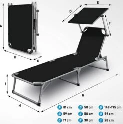 Sens Design Zonnebed - Ligbed Inklapbaar Met Zonneklep - Zwart 12 Sens Design Zonnebed - Ligbed Inklapbaar Met Zonneklep - Zwart -Tuin- En Buitenwinkels 1191x1200 3