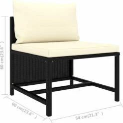VidaXL 4-delige Loungeset Met Kussens Poly Rattan Zwart -Tuin- En Buitenwinkels 1194x1200 1