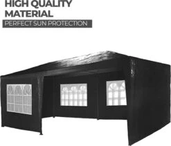 MaxxGarden Partytent - Paviljoen - 3x6m - Incl. Zijwanden - Waterdicht - Zwart -Tuin- En Buitenwinkels 1200x1026 1