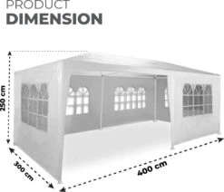 MaxxGarden Partytent - Paviljoen - 300 X 600 X 250 Cm - Met Zijwanden - Waterdicht Pro - 32mm Buizen – Wit 12 MaxxGarden Partytent - Paviljoen - 300 X 600 X 250 Cm - Met Zijwanden - Waterdicht Pro - 32mm Buizen – Wit -Tuin- En Buitenwinkels 1200x1030 1