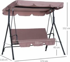 Outsunny Hollywoodschommel 3-zits Tuinschommel Schommelbank Met Dak 3 Kleuren 84A-054 18 Outsunny Hollywoodschommel 3-zits Tuinschommel Schommelbank Met Dak 3 Kleuren 84A-054 -Tuin- En Buitenwinkels 1200x1055