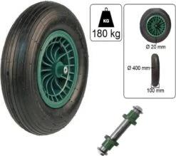 Kruiwagen Wiel 4.00 - 8 Luchtband Lijnprofiel - Asdiameter 20mm -Tuin- En Buitenwinkels 1200x1062
