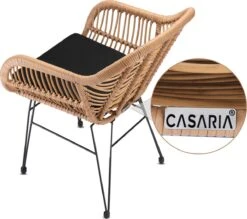 Casaria Tuinset Bali 3 Delig – 1 Tafel/2 Stoelen – Naturel Zwart -Tuin- En Buitenwinkels 1200x1065 2