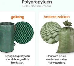 Goliving Tuinafvalzak - Set Van 2- Tuinafvalzakken Opvouwbaar - Tuinzak - Tuinafvalemmer - 2x 280 Liter - Groen -Tuin- En Buitenwinkels 1200x1068 6