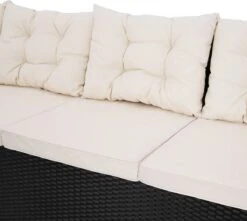 Casaria Polyrattan Tuinset - 15 Delig Voor 6 Personen – Crème Zwart -Tuin- En Buitenwinkels 1200x1072 1