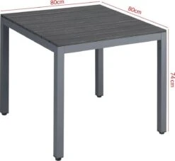 Tuinset 4 + 1 Klapstoelen Tuintafel – Aluminium 80x80cm - Grijs -Tuin- En Buitenwinkels 1200x1102 3