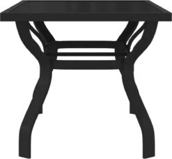 Prolenta Premium - Tuintafel 140x70x70 Cm Staal En Glas Zwart -Tuin- En Buitenwinkels 1200x1108 1