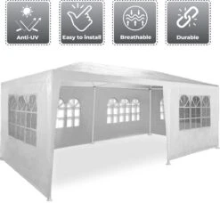 MaxxGarden Partytent - Paviljoen - 300 X 600 X 250 Cm - Met Zijwanden - Waterdicht Pro - 32mm Buizen – Wit 14 MaxxGarden Partytent - Paviljoen - 300 X 600 X 250 Cm - Met Zijwanden - Waterdicht Pro - 32mm Buizen – Wit -Tuin- En Buitenwinkels 1200x1108