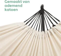 Vita5 Hangmat Met Standaard – 2 Persoons – Incl. Bekerhouder – 205kg Draaggewicht – Beige/Wit -Tuin- En Buitenwinkels 1200x1111