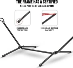 Pro Garden Standaard Voor Hangmat / Hangmat Standaard - Metaal - Zwart -Tuin- En Buitenwinkels 1200x1118