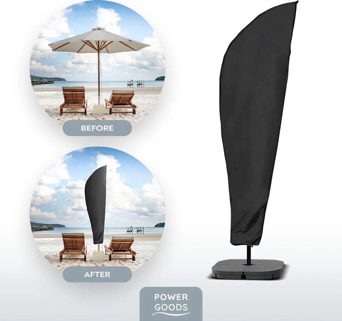 Power Goods Parasolhoes XXL Voor Zweefparasol – Parasolhoes Met Rits En Stok – Parasolhoes Staande Parasol – Tuinmeubelhoezen – Beschermhoes Zweefparasol – Waterproof – Anti-UV – 280 X 81 Cm 6 Power Goods Parasolhoes XXL Voor Zweefparasol – Parasolhoes Met Rits En Stok – Parasolhoes Staande Parasol – Tuinmeubelhoezen – Beschermhoes Zweefparasol – Waterproof – Anti-UV – 280 X 81 Cm - Afbeelding 6