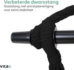Vita5 XXL Hangstoel - Binnen&Buiten Hangnest - Incl. 2 Kussens En Boekenvak - Volwassenen&Kinderen - Hangmatstoel Tot 225kg - Zwart 17 Vita5 XXL Hangstoel - Binnen&Buiten Hangnest - Incl. 2 Kussens En Boekenvak - Volwassenen&Kinderen - Hangmatstoel Tot 225kg - Zwart -Tuin- En Buitenwinkels 1200x1134