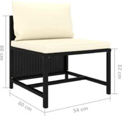 VidaXL 4-delige Loungeset Met Kussens Poly Rattan Zwart -Tuin- En Buitenwinkels 1200x1141