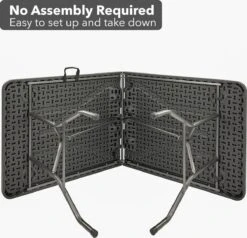 MaxxGarden Vouwtafel - Zwart - Rotanlook - 180x75x74 Cm -Tuin- En Buitenwinkels 1200x1156 3