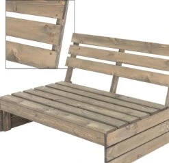 Pro Garden Palletbank - 120 Cm - 2-zits 16 Pro Garden Palletbank - 120 Cm - 2-zits -Tuin- En Buitenwinkels 1200x1158